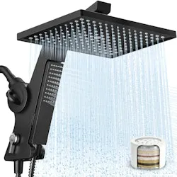 MakeFit Filtered Rain Shower Head w/ Handheld Combo 12" Dual Shower Head