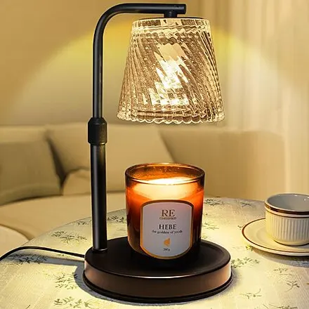 MAOYUE Dimmable Candle Warmer Lamp (Black Spiral)