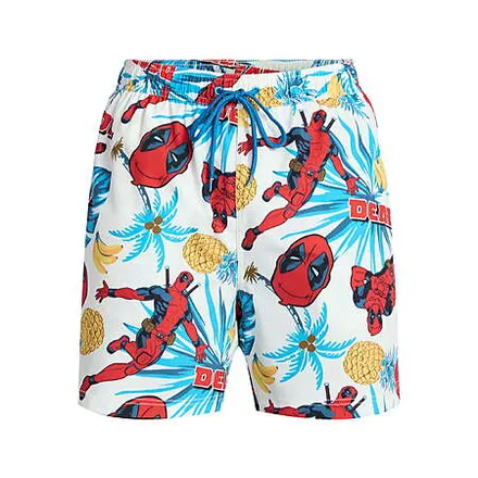 Marvel Deadpool Palms Men's Swim Trunks