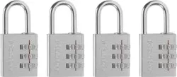 Master Lock Resettable 3-Dial Combination Lock 4-Pack