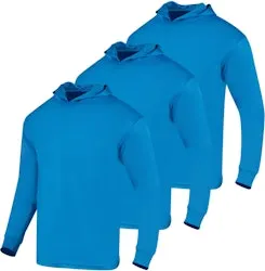 Men's Hi-Vis Long Sleeve Hooded Safety Shirt 3-Pack