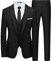 Men's Slim Fit One-Button 3-Piece Suit