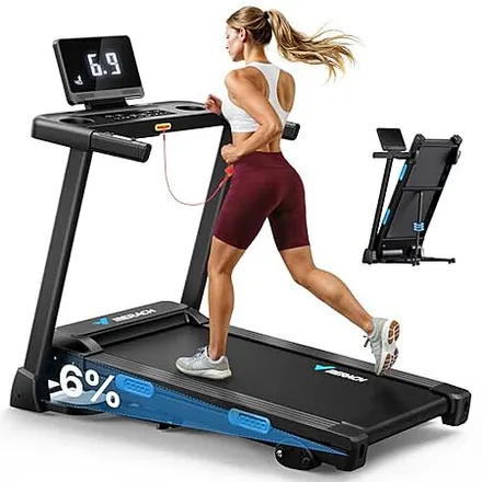 MERACH T12 Foldable Treadmill w/ 2.5HP Motor & 300-lb Capacity