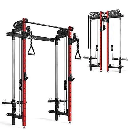 Mikolo Foldable Wall Mounted Squat Power Rack Cage (1000 Lbs. Capacity)