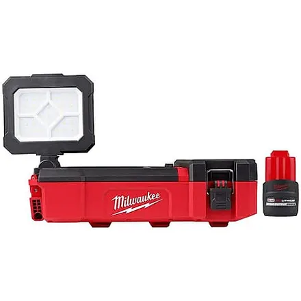 Milwaukee M12 12V PACKOUT Flood Light w/ High Output 2.5 Ah Battery