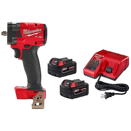 Milwaukee M18 FUEL Brushless Cordless 3/8" Impact w/ 2x 5 Ah Battery & Charger