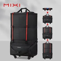 Mixi Expandable Foldable Travel Duffel Bag w/ Rolling Wheels