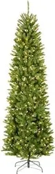 National Tree Company Kingswood Fir Slim 7.5-Foot Pre-Lit Artificial Christmas Tree
