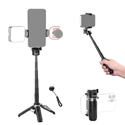 Neewer 3-in-1 Selfie Stick Tripod Stand w/ Detachable Bluetooth Remote