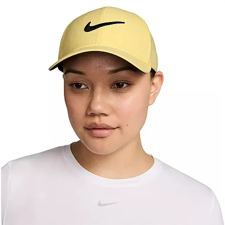 Nike Adult Dri-FIT Club Structured Golf Hat (Soft Yellow/Black)