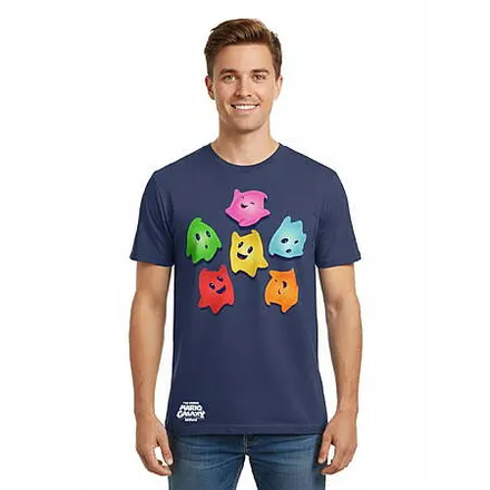 Nintendo Super Mario Men's Graphic Tee (Lumas Around)