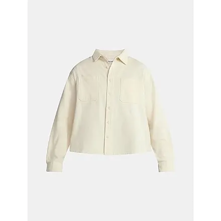 No Boundaries Men's Long Sleeve Twill Button-Up Shirt (White Sand, 2XL -5XL)