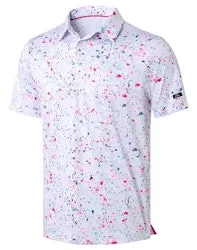 Obla Men's Print Golf Polo Shirt
