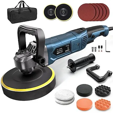 OFISPEED 1600W 6" / 7" Rotary Car Buffer Polisher Set