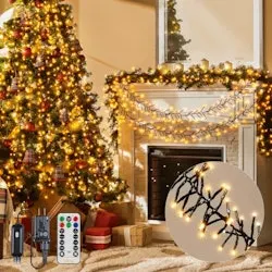 Ollny 1,000-LED 49-Foot Cluster Christmas String Lights