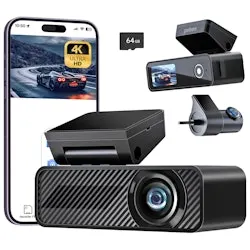 Pelsee P1 Duo 4K Front & Rear Dash Cam w/ 64GB SD Card