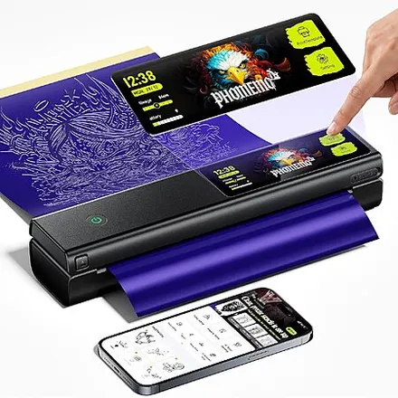 Phomemo L85 Portable Bluetooth Thermal Tattoo Stencil Printer w/ 5" Touchscreen