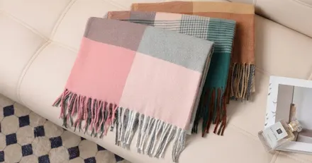Plaid Blanket Scarf
