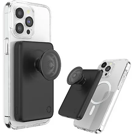PopSockets MagSafe 5,000 mAh PowerPack 15W Wireless Charger (Black)
