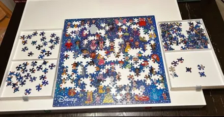 Puzzle Table w/ Drawers & Cover
