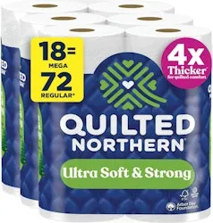 Quilted Northern Ultra Soft & Strong Mega Toilet Paper 18-Pack