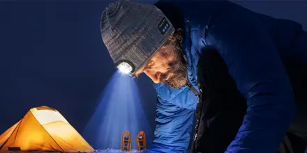 Rechargeable LED Beanie w/ Bluetooth