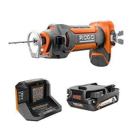 RIDGID 18V Drywall Cut-Out Tool Kit w/ 2Ah Battery & Charger