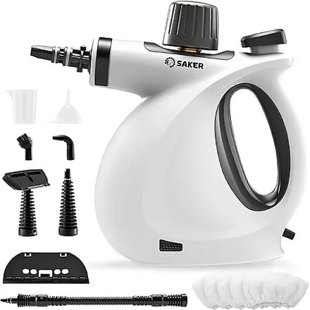 Saker 1050W Handheld Portable Steam Cleaner w/ 350ml Tank & 5 Fiber Cloths