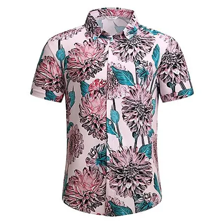 SheLucki Men's Button Down Hawaiian Shirts (various)