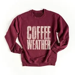 Simply Sage Market Coffee Weather Distressed Sweatshirt