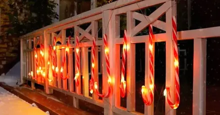 Solar Candy Cane Lights 24-Pack