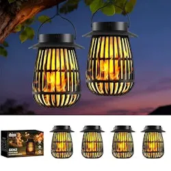 Solar Flame Lanterns 4-Pack