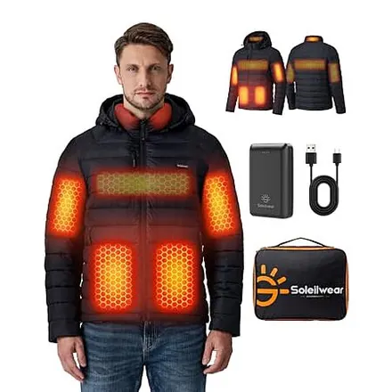 Soleilwear Men's Graphene Heated Puffer Jacket