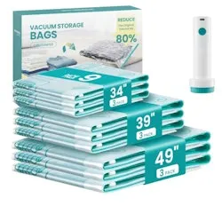 Songmics Vacuum Storage Bags with Rechargeable Pump 9-Pack