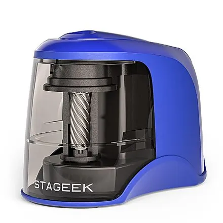 STAGEEK USB or Battery Powered Electric Pencil Sharpener (Blue)