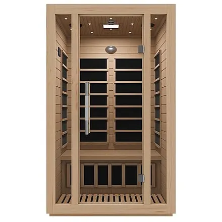 SteamSpa 2-Person Hemlock Fir Wood Infrared Sauna (76.7" x 46.5" x 40.5")