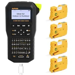Supvan G15M Mini Portable Label Maker Machine w/ 4 Continuous Tapes