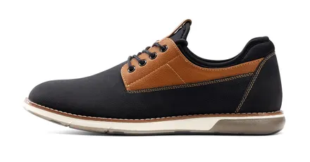 These sleek, two-tone Bruno Marc oxfords are