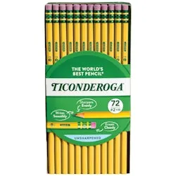 Ticonderoga #2 HB Wood-Cased Pencils, 72 Count