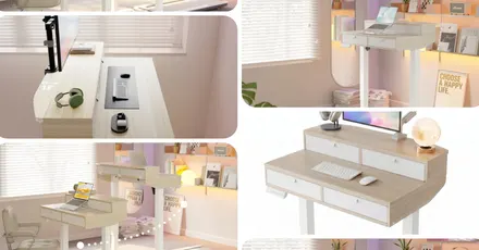 Tight office space? Check out this compact two-tier standing desk with drawers for $110 (Save 21%)