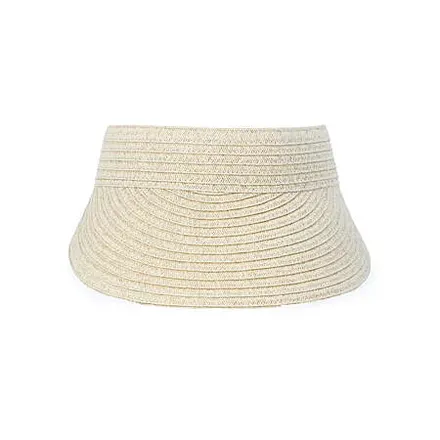 Time & Tru Women's Straw Visor Hat