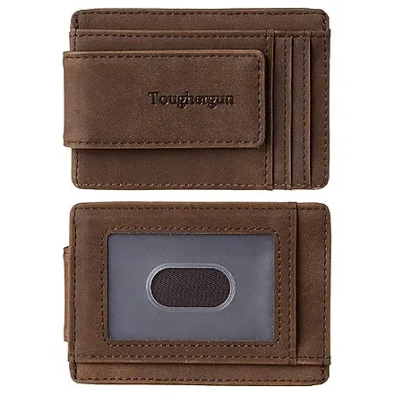 Toughergun Men's Slim RFID-Blocking Wallet w/ Money Clip