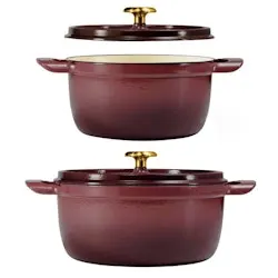 Tramontina Enameled Cast Iron 4-Qt. & 6-Qt. Round Dutch Oven, 2-Pack