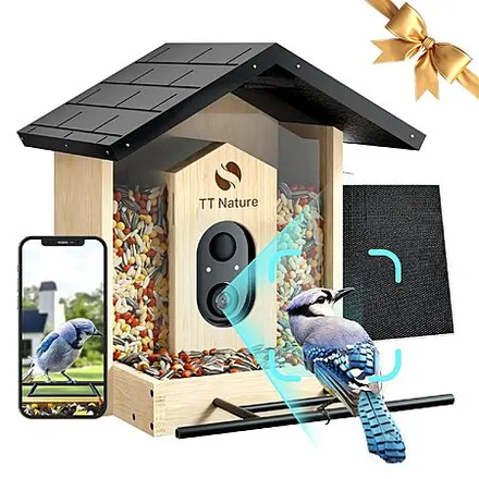 TT Nature 1.5L Solar Smart Bird Feeder w/ 1080P AI Camera