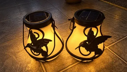 TWO Hummingbird Solar Lanterns