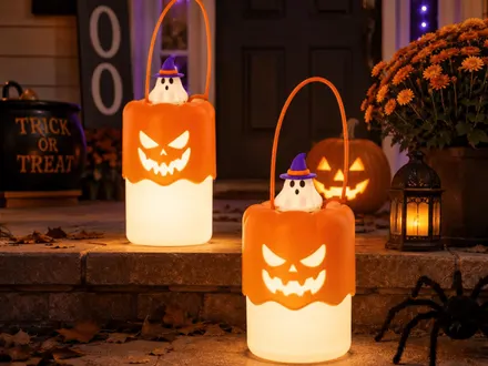 TWO Pumpkin Lanterns