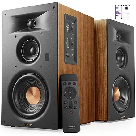 ULTIMEA BS-3 3-Way Powered Bookshelf Speakers w/ Smart App Control