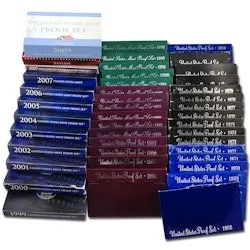 US Mint 1968 S to 2009 Complete 42-Year Proof Set Collection