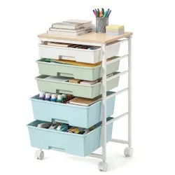 Vasagle 5-Drawer Rolling Utility Cart