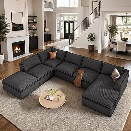 Vesgantti 7 Seater Sectional Modular Memory Foam Couch (Various)